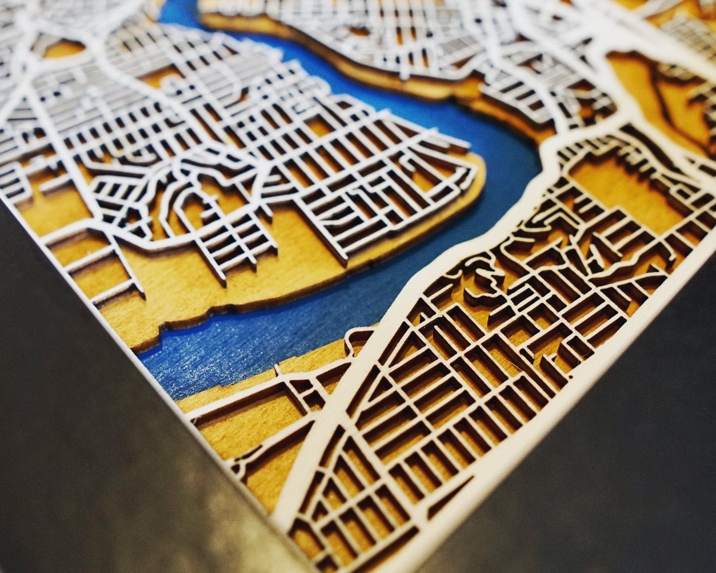 Wooden 3D City Map