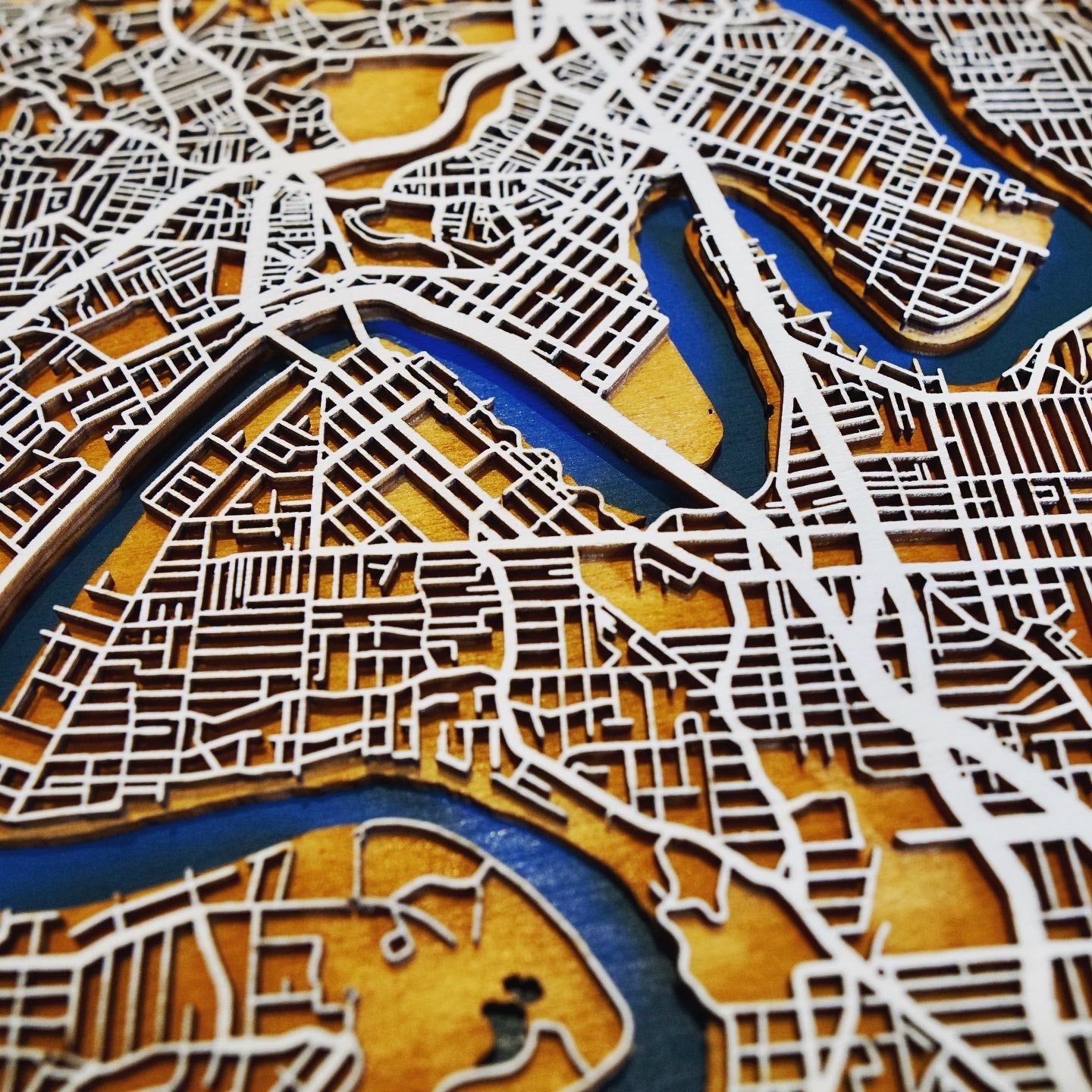 Lasercut City Map