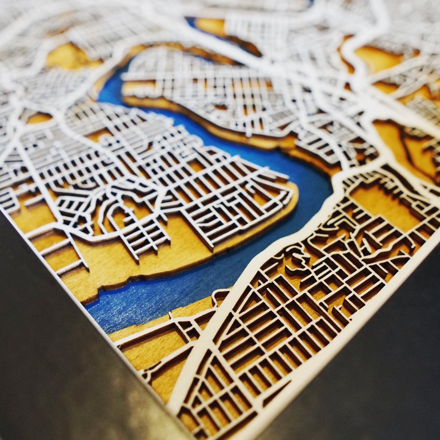 Lasercut City Map